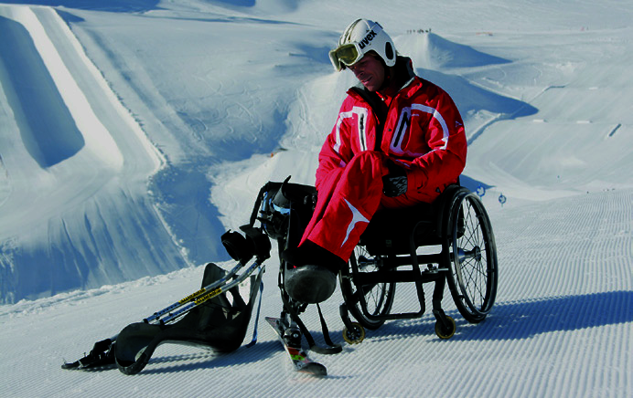 No-Handicap Rollstuhl-Skifahrer